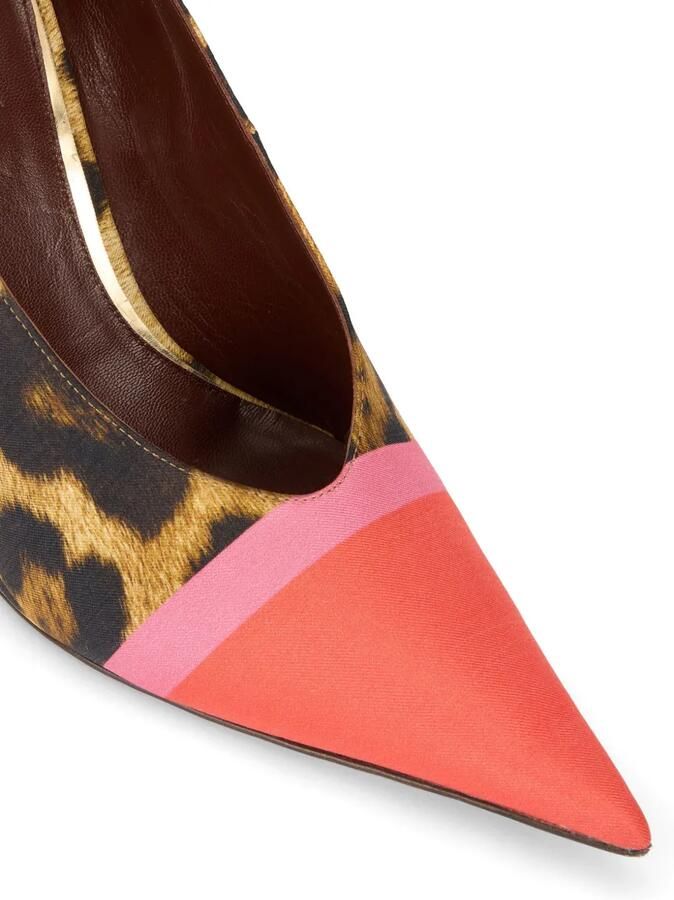 Roberto Cavalli Pumps met puntige neus en dierenprint Bruin - Foto 2
