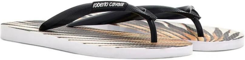 Roberto Cavalli Ray Gold teenslippers met print Zwart - Foto 5