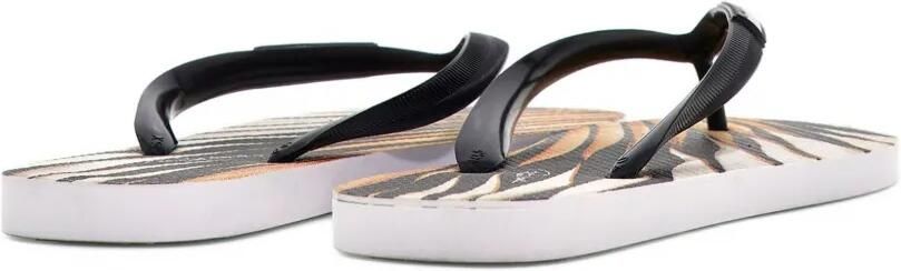Roberto Cavalli Ray Gold teenslippers met print Zwart - Foto 3