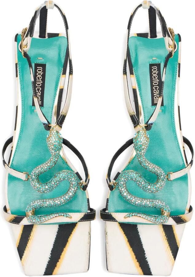 Roberto Cavalli Ray Of Sea platte sandalen Blauw - Foto 3
