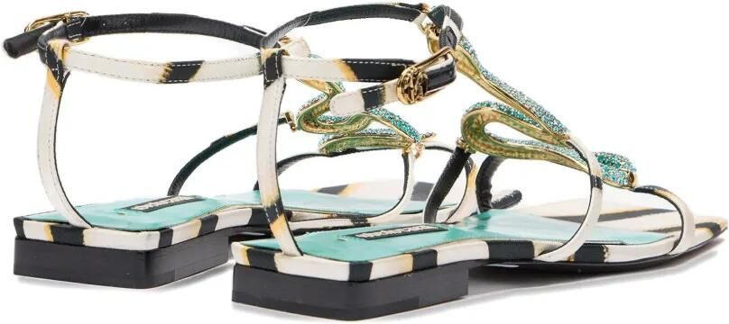 Roberto Cavalli Ray Of Sea platte sandalen Blauw - Foto 4