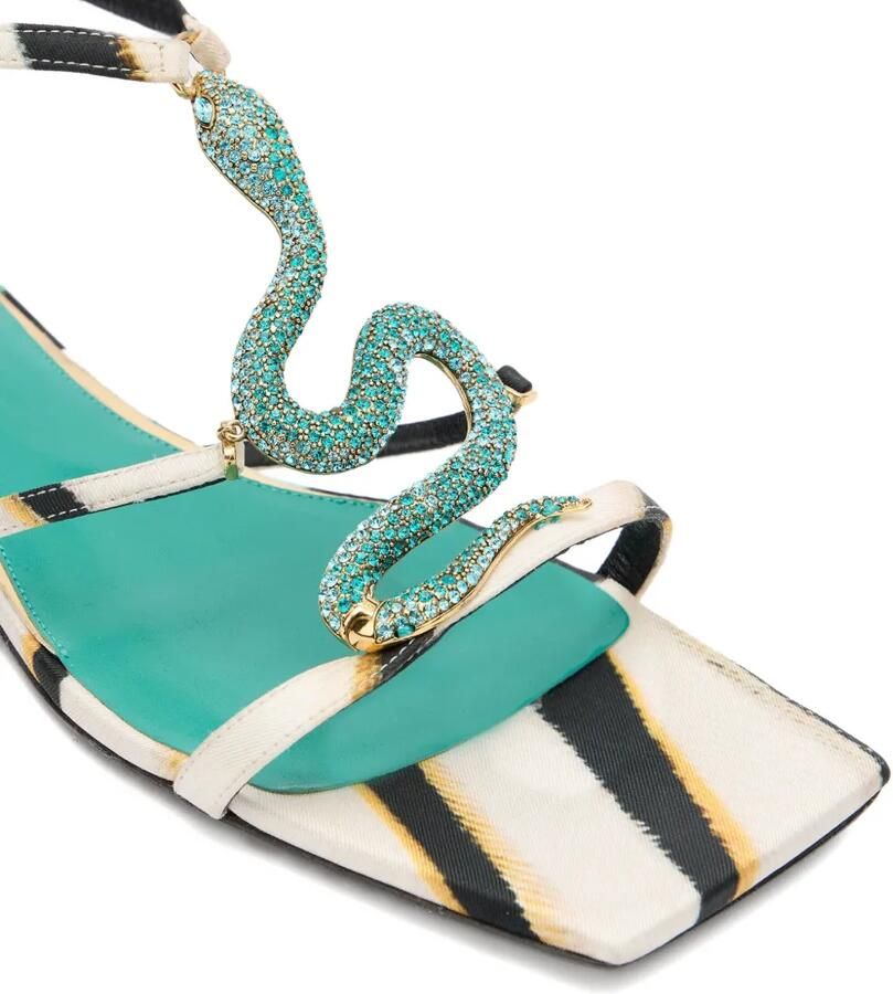 Roberto Cavalli Ray Of Sea platte sandalen Blauw - Foto 2