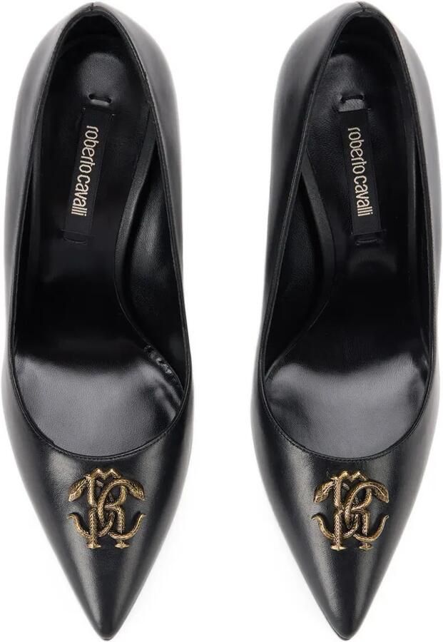 Roberto Cavalli RC Monogram leather pumps Zwart - Foto 2