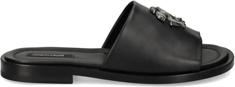 Roberto Cavalli Sandalen met monogram-applicatie Zwart