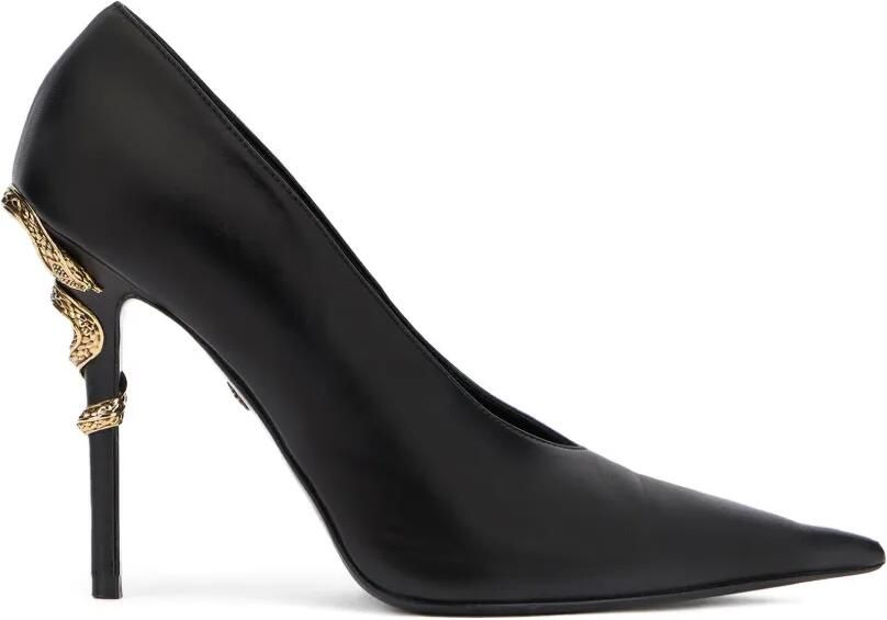 Roberto Cavalli Serpentine pumps met puntige neus Zwart