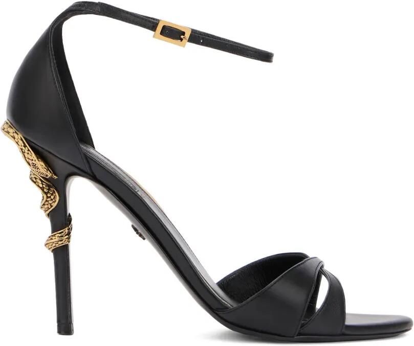 Roberto Cavalli Serpentine sandalen Zwart