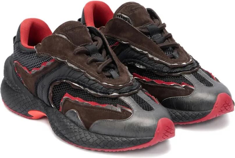 Roberto Cavalli Serpentine sneakers Bruin - Foto 3