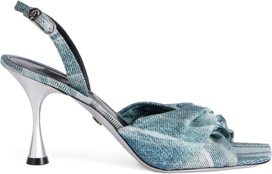 Roberto Cavalli Slingback sandalen met gedraaid design Blauw
