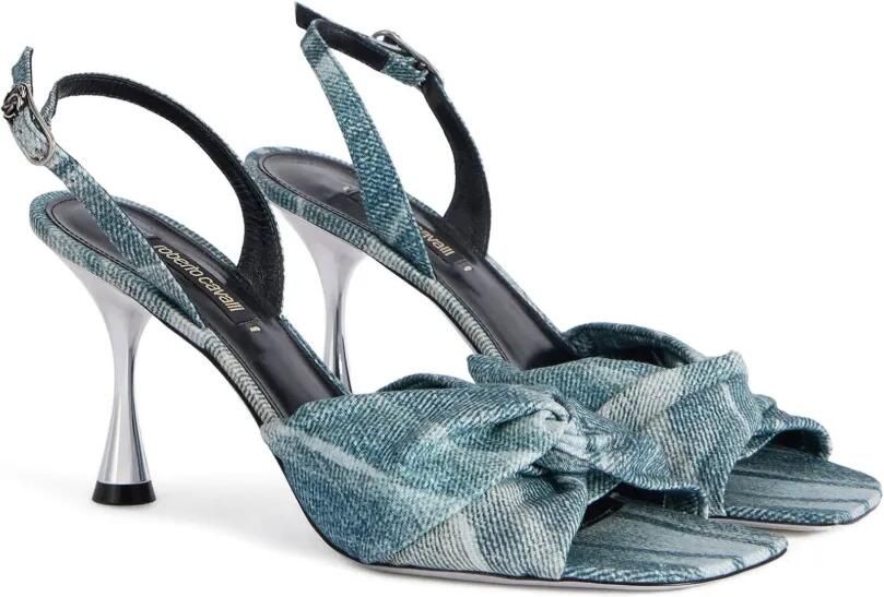 Roberto Cavalli Slingback sandalen met gedraaid design Blauw - Foto 5