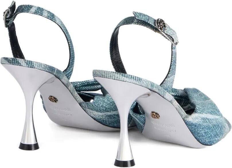 Roberto Cavalli Slingback sandalen met gedraaid design Blauw - Foto 4