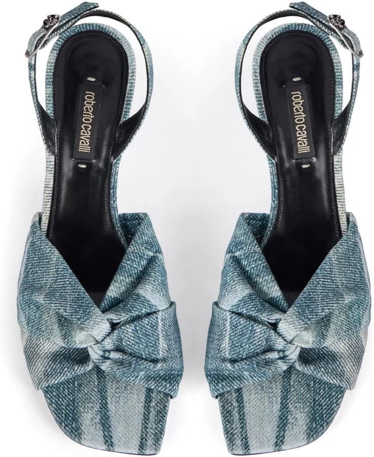 Roberto Cavalli Slingback sandalen met gedraaid design Blauw - Foto 2