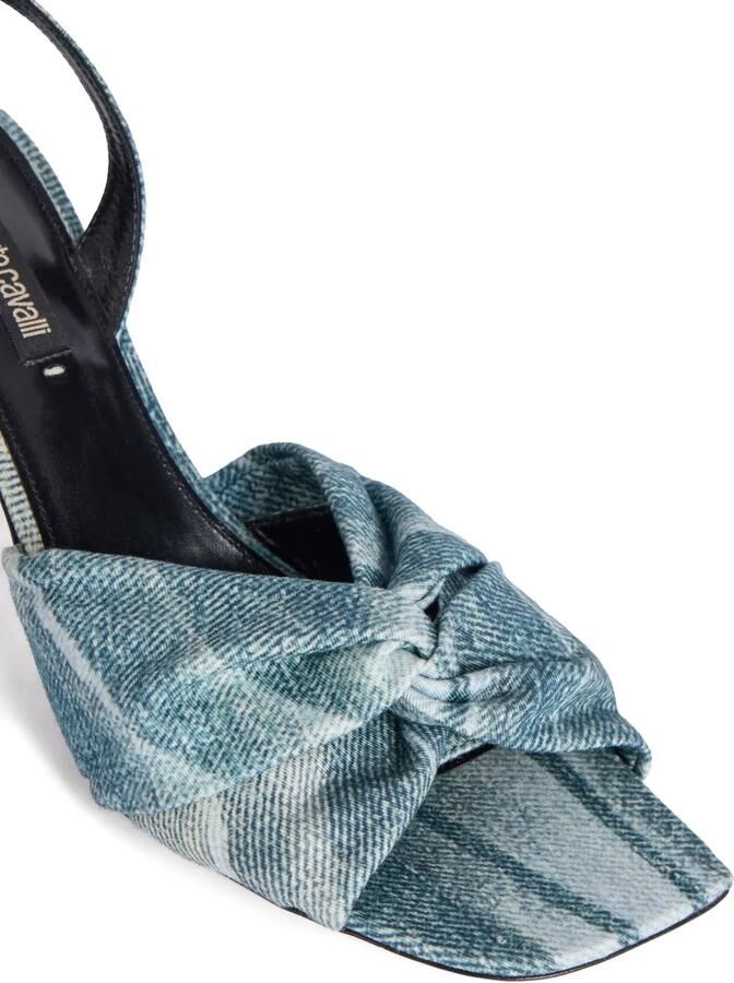 Roberto Cavalli Slingback sandalen met gedraaid design Blauw - Foto 3