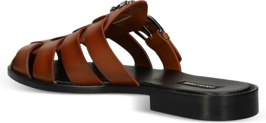 Roberto Cavalli Slippers met logopatch Bruin - Foto 3