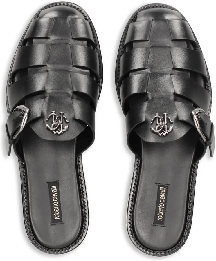 Roberto Cavalli Slippers met logopatch Zwart - Foto 2