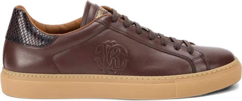 Roberto Cavalli snakeskin-effect sneakers Bruin