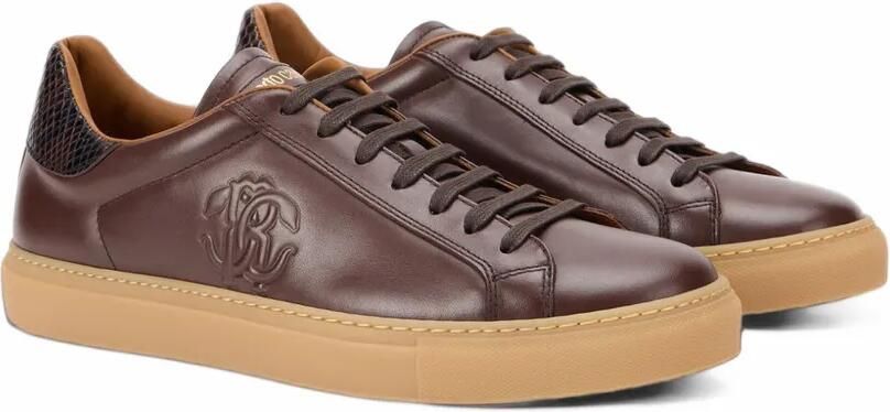Roberto Cavalli snakeskin-effect sneakers Bruin - Foto 3