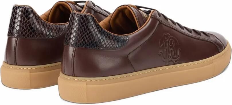 Roberto Cavalli snakeskin-effect sneakers Bruin - Foto 4