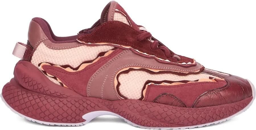 Roberto Cavalli Sneakers met colourblocking Rood