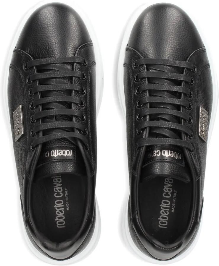 Roberto Cavalli Sneakers met leren plakkaat Zwart - Foto 2