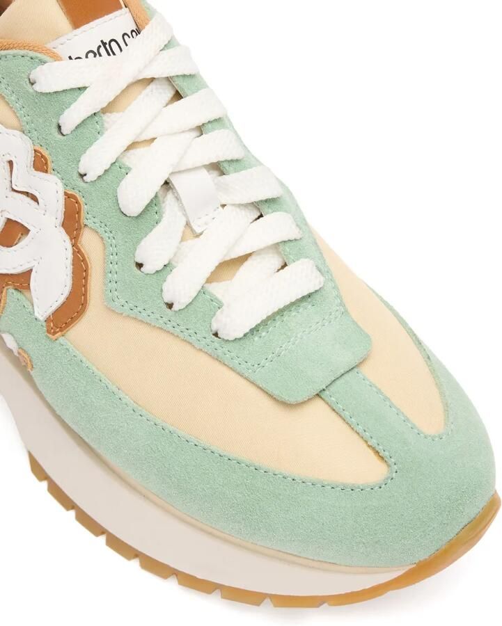 Roberto Cavalli Sneakers met leren vlakken Groen - Foto 2