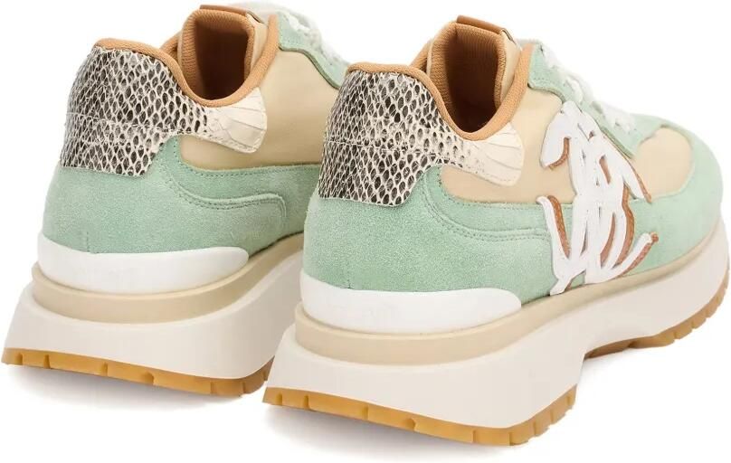 Roberto Cavalli Sneakers met leren vlakken Groen - Foto 5
