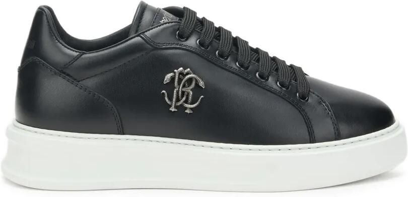 Roberto Cavalli Sneakers met logo-plakkaat Zwart