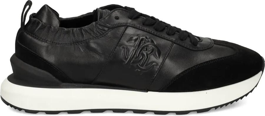 Roberto Cavalli Sneakers met logo-reliëf met vlakken Zwart