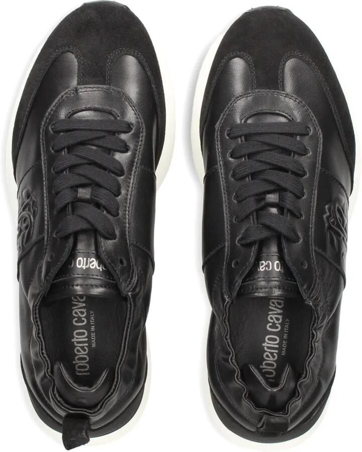 Roberto Cavalli Sneakers met logo-reliëf met vlakken Zwart - Foto 2