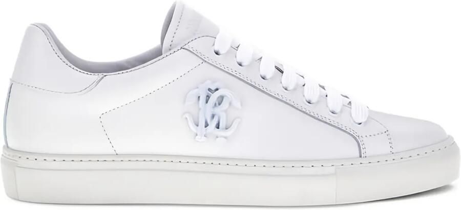 Roberto Cavalli Sneakers met logo-reliëf Wit
