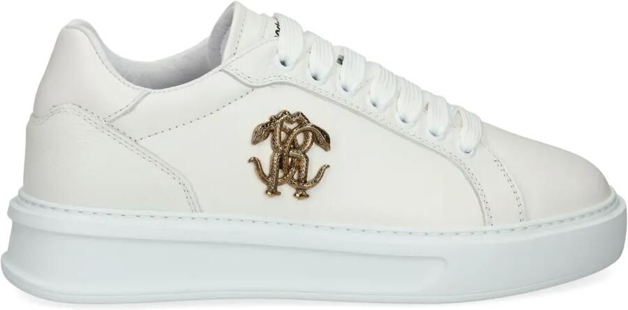 Roberto Cavalli Sneakers met logoplakkaat Wit