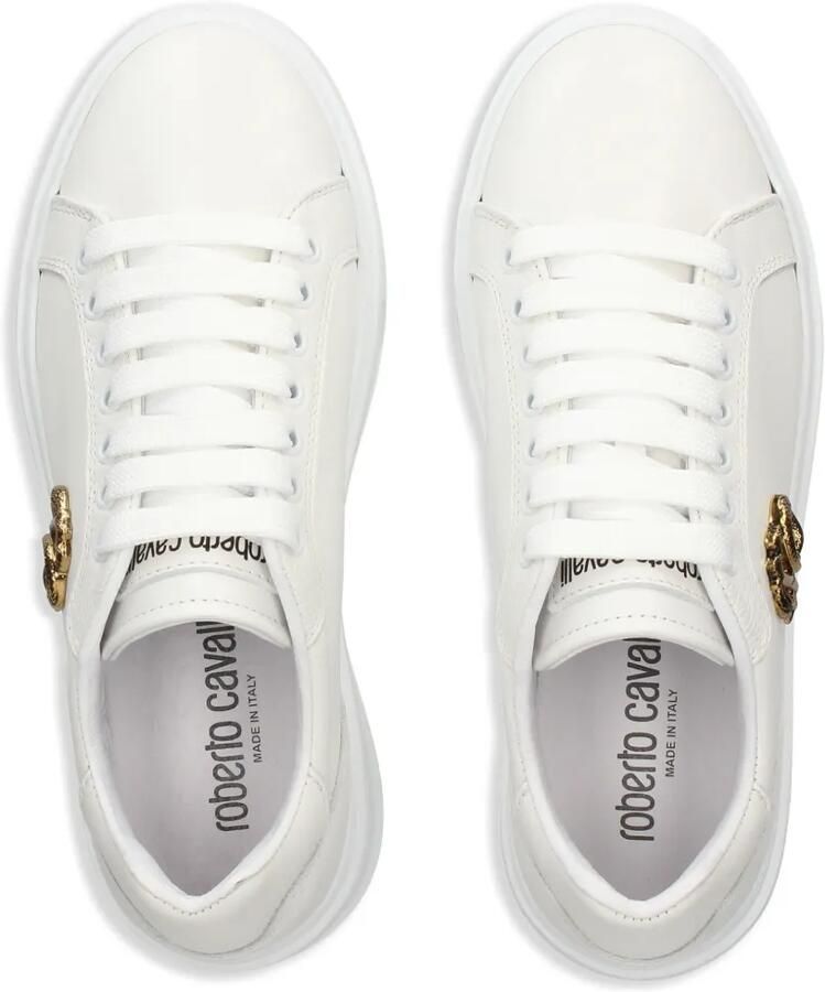 Roberto Cavalli Sneakers met logoplakkaat Wit - Foto 2