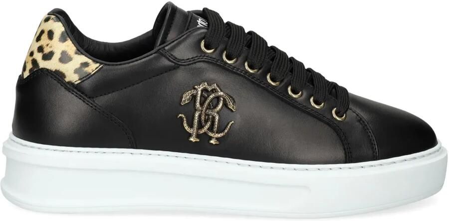 Roberto Cavalli Sneakers met logoplakkaat Zwart