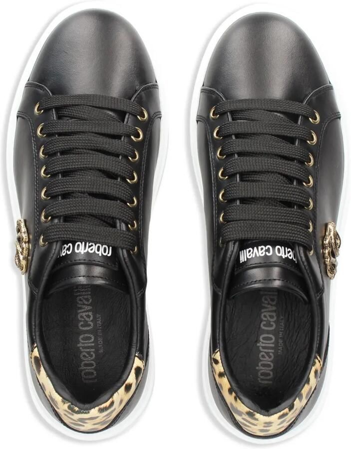 Roberto Cavalli Sneakers met logoplakkaat Zwart - Foto 2