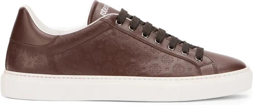 Roberto Cavalli Sneakers met monogram-reliëf Bruin