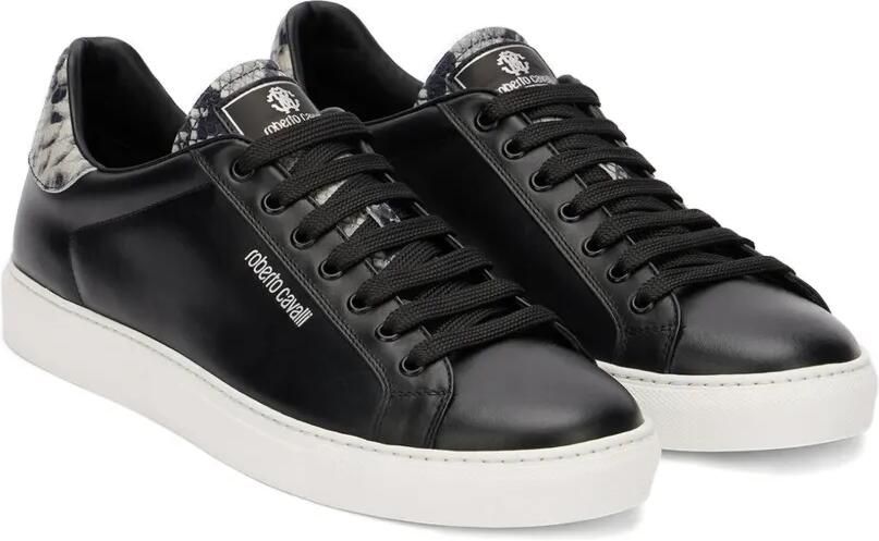 Roberto Cavalli Sneakers met slangenleer-effect Zwart - Foto 3