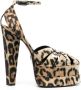 Roberto Cavalli Sandalen met luipaardprint Beige - Thumbnail 1