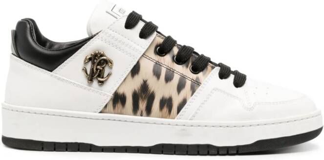 Roberto Cavalli Sneakers met jaguarprint Wit
