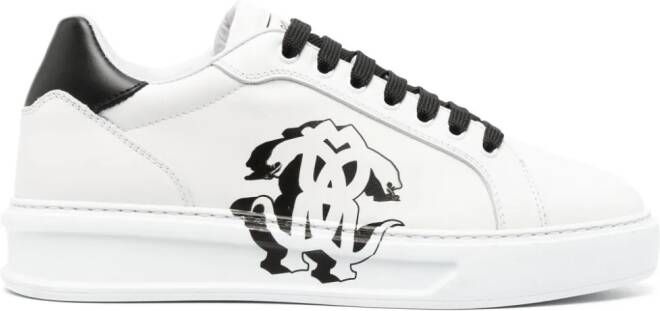 Roberto Cavalli Sneakers met logoprint Wit