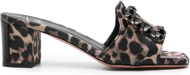 Roberto Festa 50mm Basa leopard-print mules Bruin