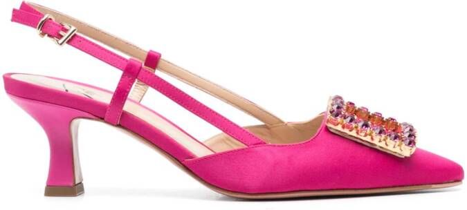 Roberto Festa 50mm pumps met kristallen gesp Roze