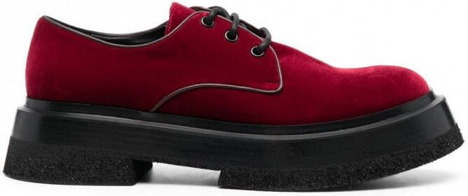 Roberto Festa Fluwelen Oxford schoenen Rood
