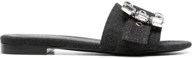 Roberto Festa Denim slippers Zwart