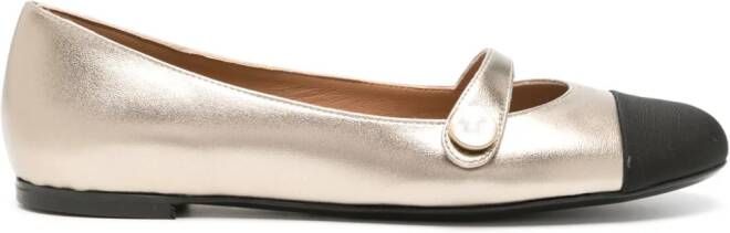 Roberto Festa Divy leather ballerina shoes Goud