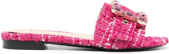 Roberto Festa Twill slippers Roze