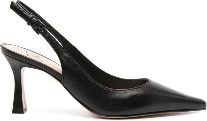 Roberto Festa Frans leren slingback pumps Zwart