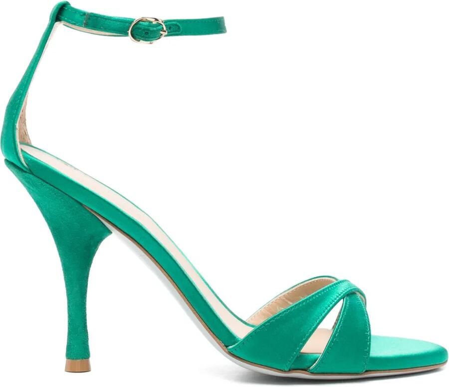 Roberto Festa 100 mm leren sandalen met hak Groen
