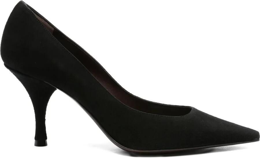 Roberto Festa 80 mm suède pumps met puntige neus Zwart