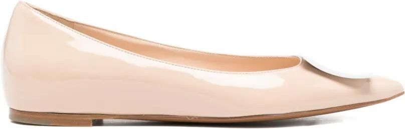 Roberto Festa Ballerina's met vierkant detail Beige