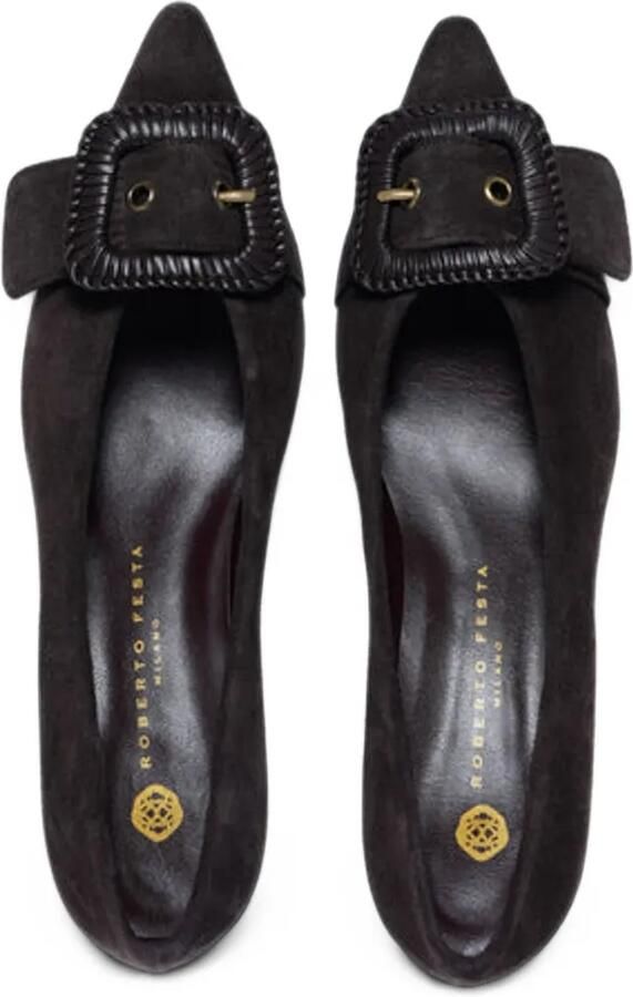Roberto Festa Pumps met gespdetail en puntige neus Bruin - Foto 3