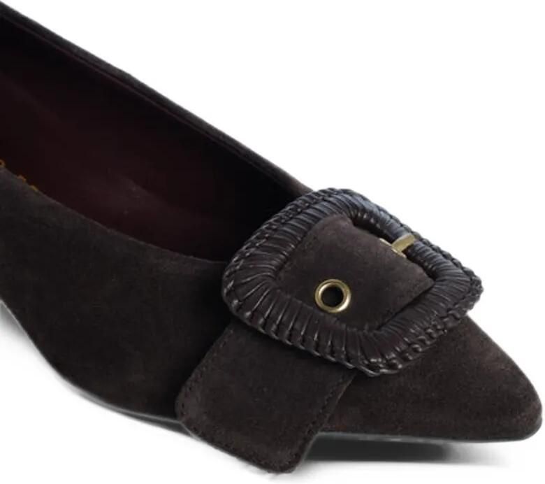 Roberto Festa Pumps met gespdetail en puntige neus Bruin - Foto 2